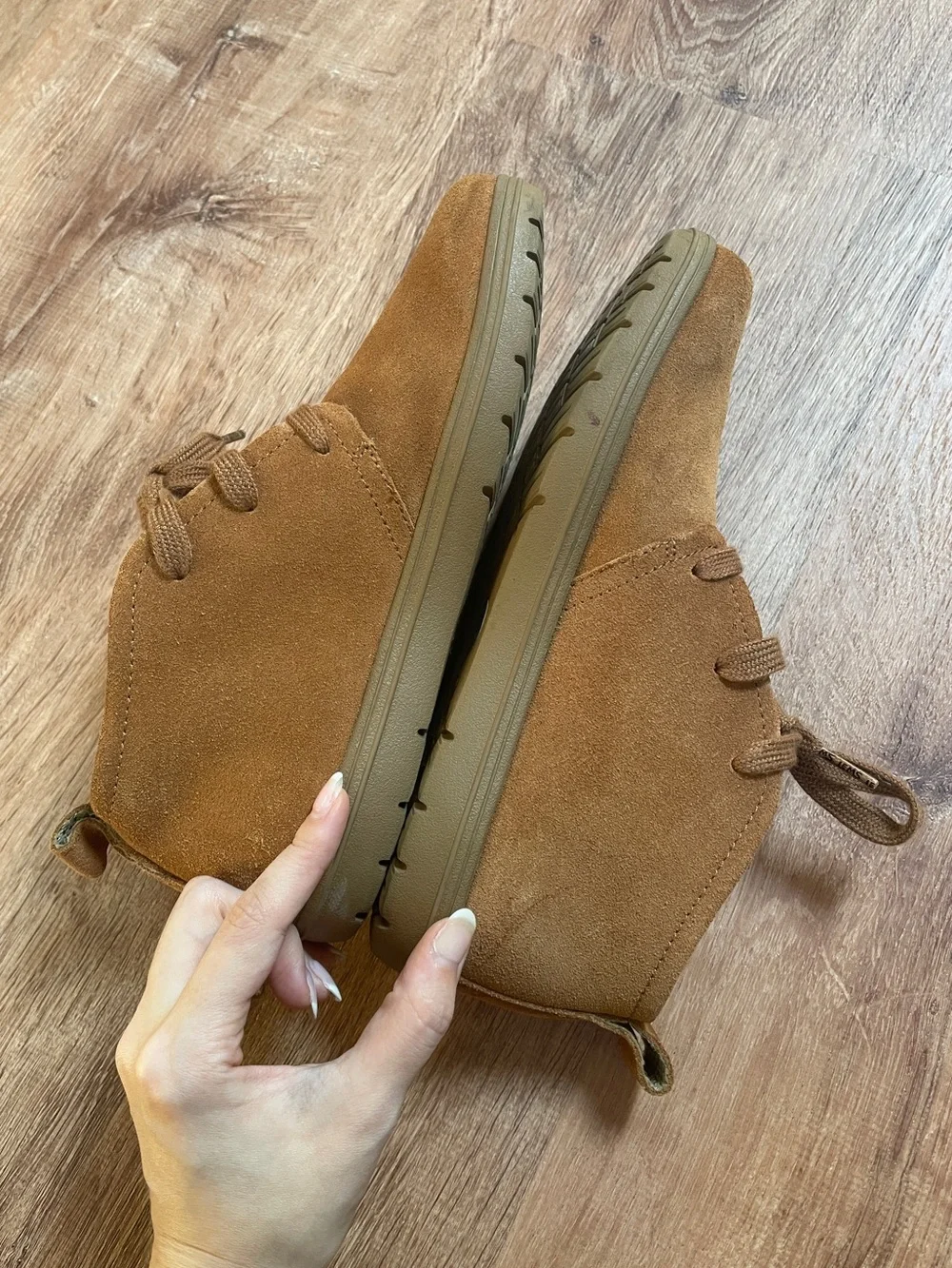 Lems Chukka Boots Suede Brown M8 W9.5 Barefoot Shoes Minimalist #